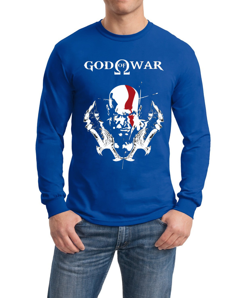 god of war blue full sleeve tee