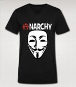 anarchy vneck t-shirt black