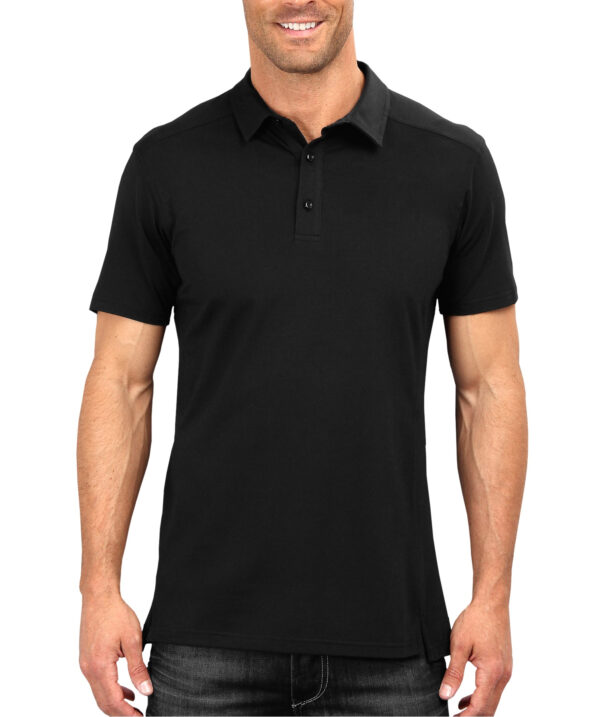 plain black polo tee