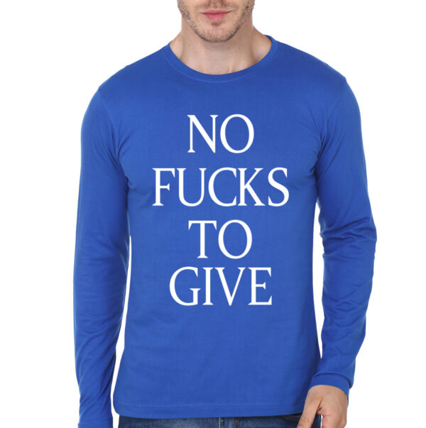 No Fucks Black Full Sleeve T-Shirt - Image 12