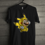 Pika Mario Red Tee (Black Available) - Image 3