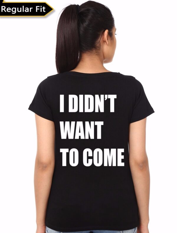 Sorry I Am Late Girls Black Party T-Shirt - Image 2