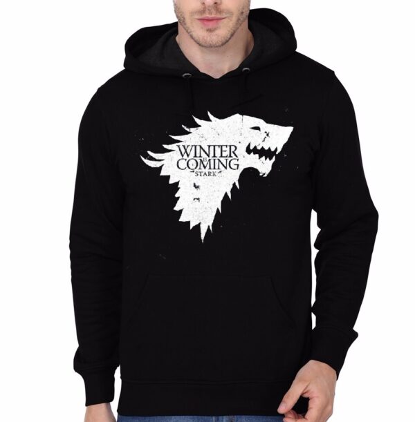 Winter Is Coming Black Hooded Sweatshirt