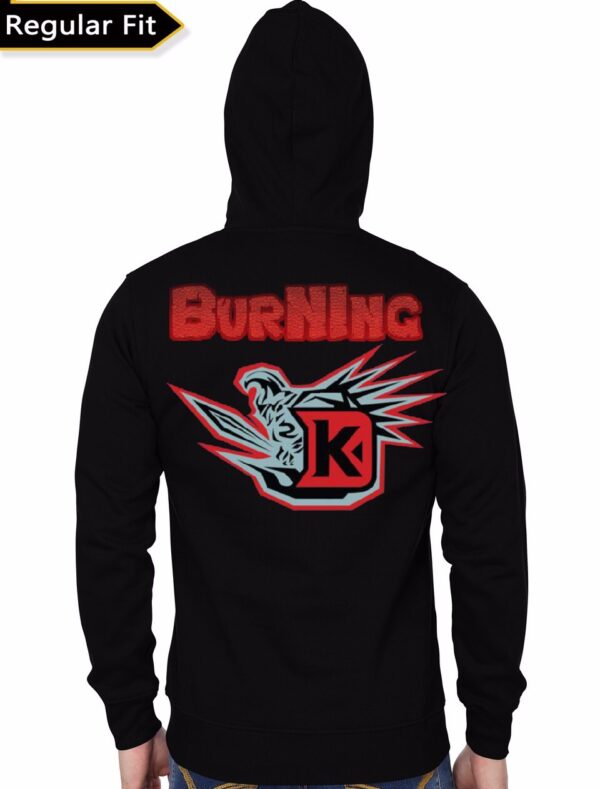 Burning Black Hooded Sweatshirt - Image 3