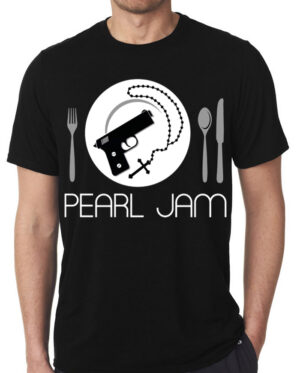 pearl jam guns black t-shirt