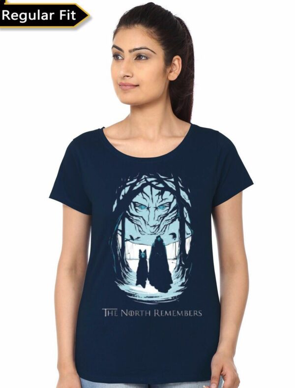 The North Remembers Navy Blue Girls T-Shirt