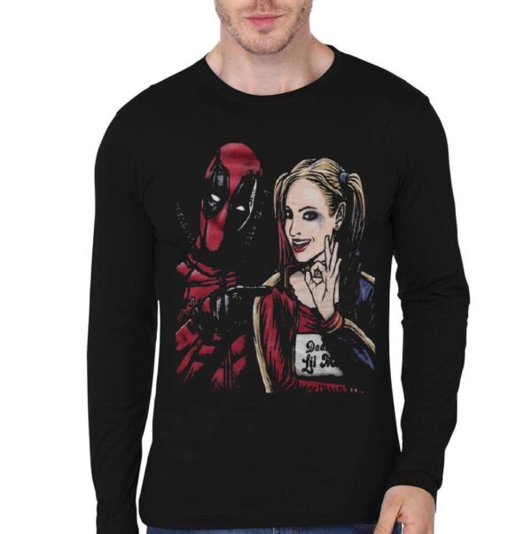 Harley Deadpool Black Long Sleeve T-Shirt