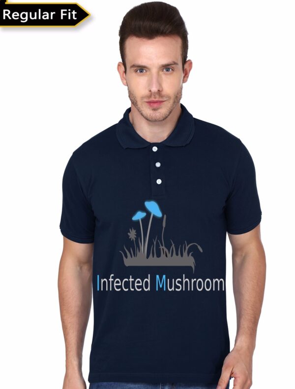 Infected Mushroom Navy Blue Polo T-Shirt