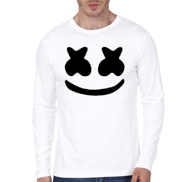 Marshmellow Face White Full Sleeve T-Shirt