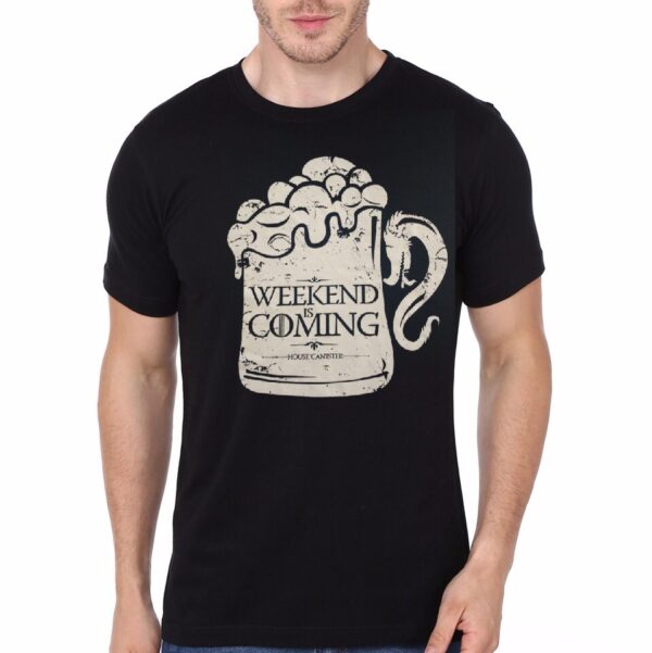 Weekend Is Coming Black T-Shirt