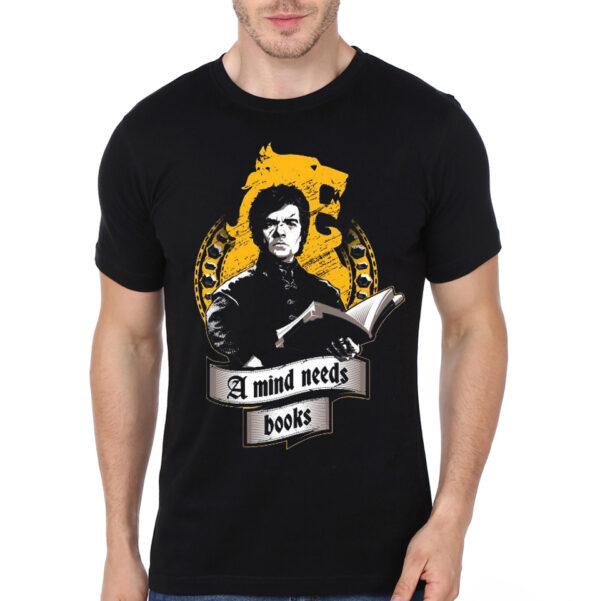 Tyrion Lannister A Mind Books Black T-Shirt