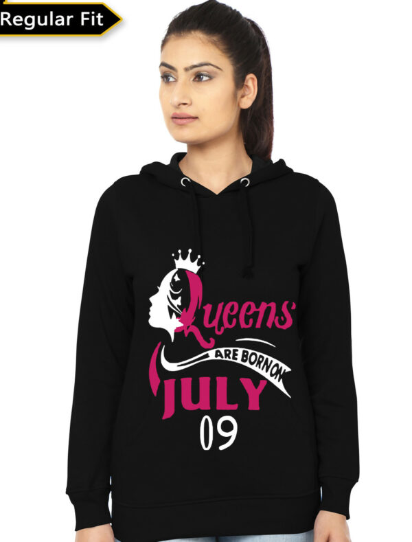 Queens Are Born In July 09 Hoodie