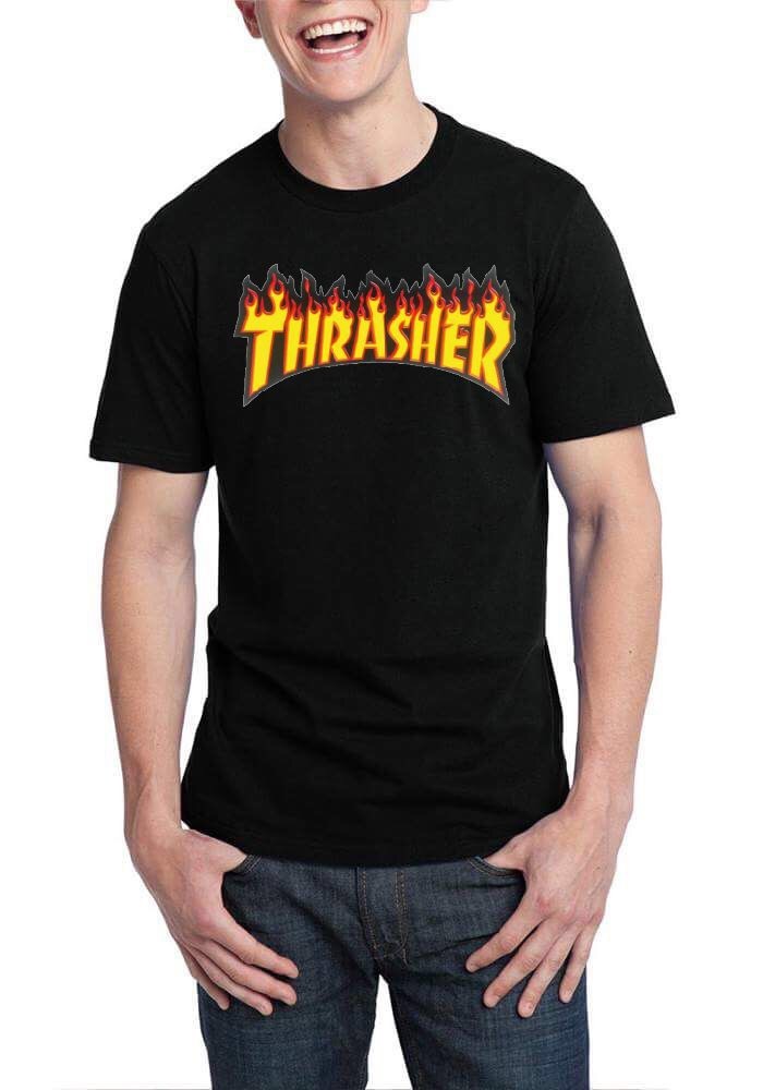 【定番正規品】Supreme Thrasher tee Black Lサイズ Tシャツ/カットソー(半袖/袖なし)