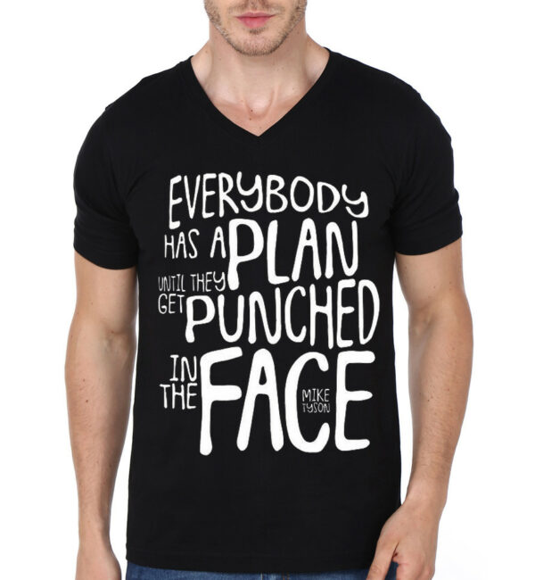 Everybody Has a Plans Until They Get Punched In The Face - Mike Tyson Black T-Shirt - Image 3