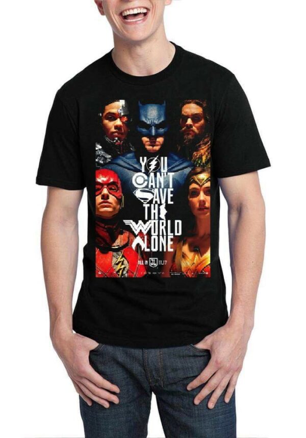 Justice League Black T-Shirt