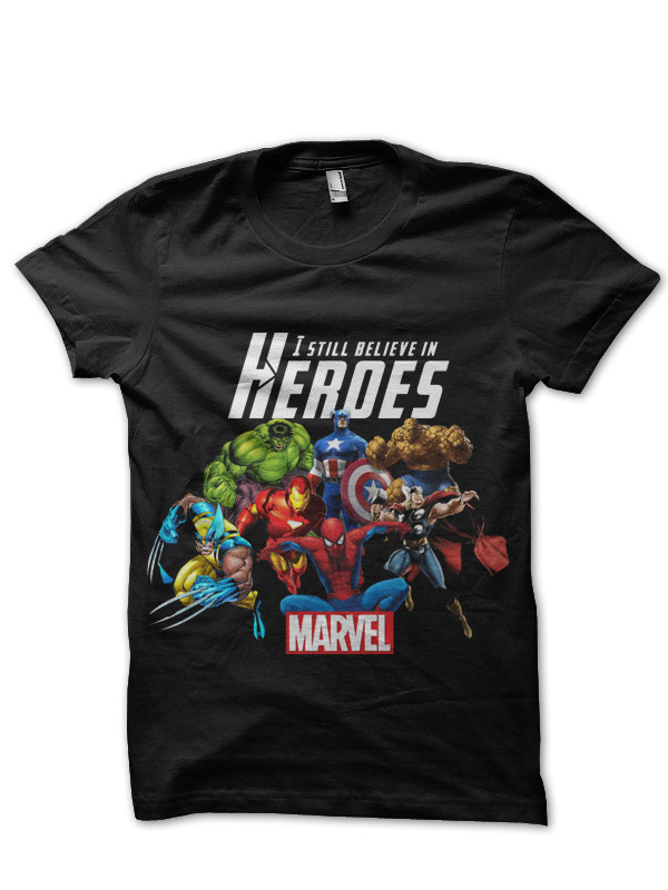 believe in heroes t shirt