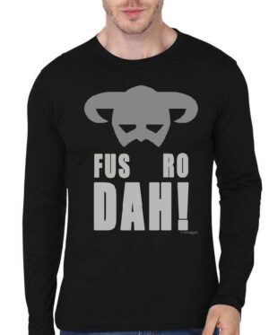 Fus Ro Dah Black Full Sleeve T-Shirt