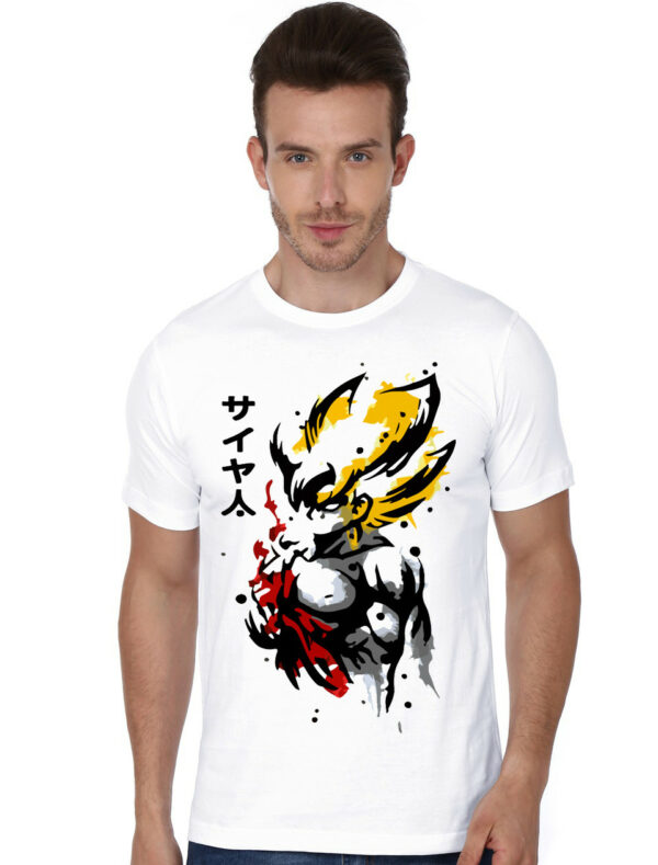 Saiyajin White T-Shirt