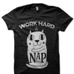 Work Hard And Nap Black T-Shirt