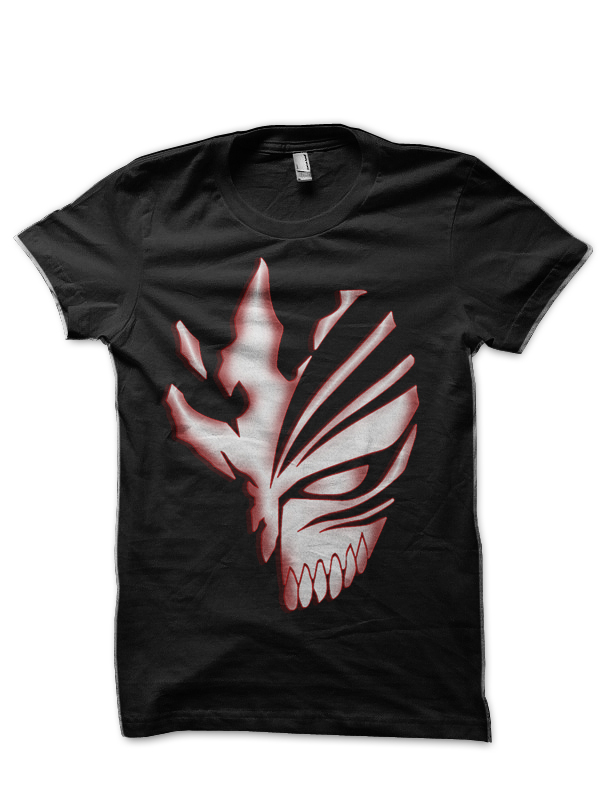 Bleach Ichigo Kurosaki Hollow Mask Black T-Shirt - Supreme Shirts
