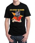 Cat's Against The Machine Black T-Shirt