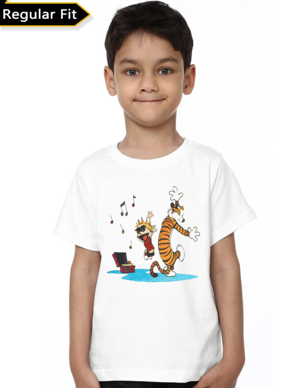 Calvin And Hobbes Dance White T-Shirt