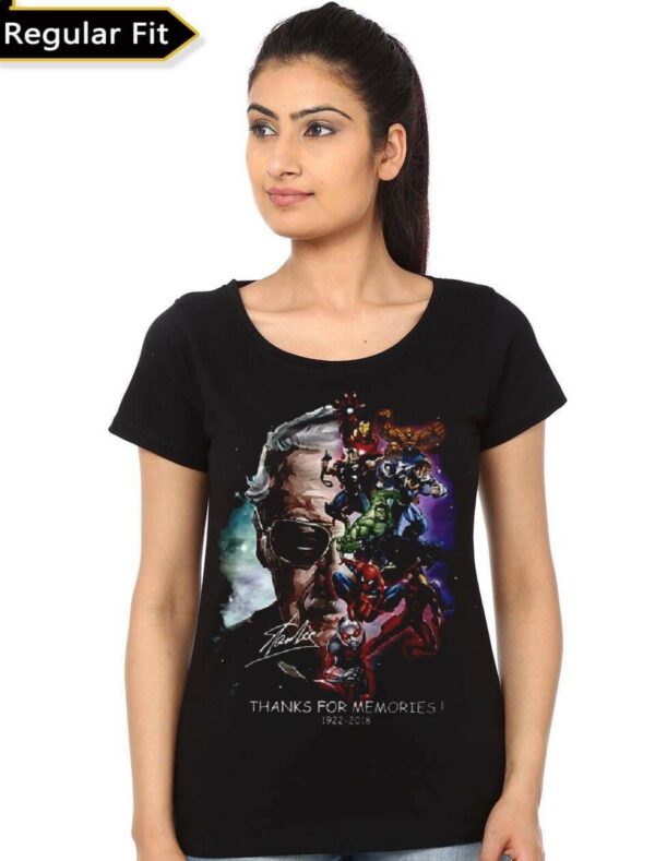 Thank You Stan Lee Girl’s Black T-Shirt