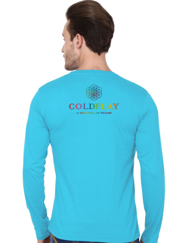 Coldplay Full Sleeve Light Blue T-Shirt - Image 2