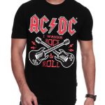 AC DC Rock And Roll Black T-Shirt