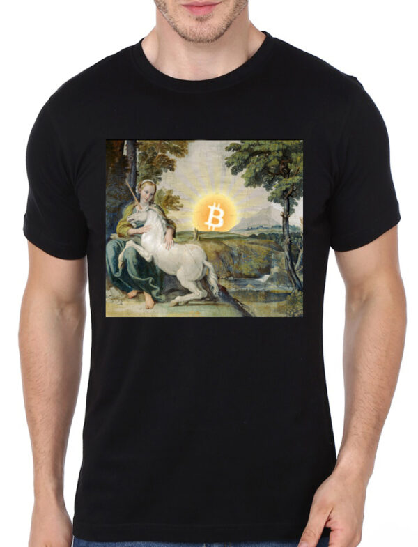 Bitcoin Unicorn Black T-Shirt