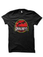 dracarys jurrasic park black tshirt