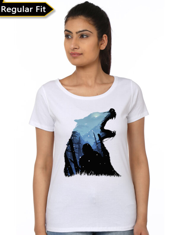 Jon Snow - King of The North White Girls T-Shirt