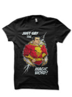 shazam black tshirt