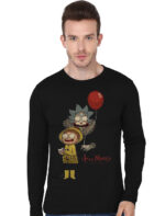 Rick And Morty Full Sleeve Black T-Shirt