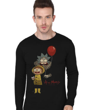 Rick And Morty Full Sleeve Black T-Shirt