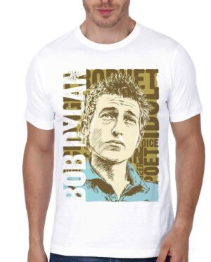 bob dylan white tshirt