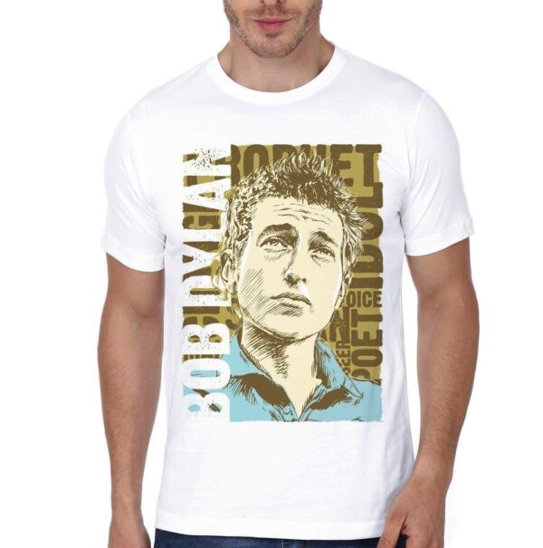 bob dylan white tshirt