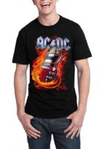 AC DC guitar black tshirt
