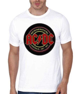AC DC White T shirt