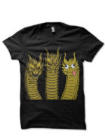 Retarded Ghidorah Godzilla Black T-Shirt