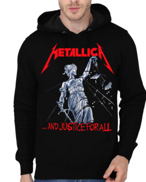 metallica justice for all black hoodie