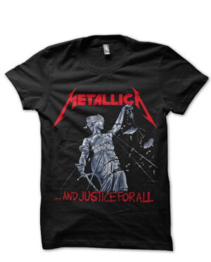 metallica justice for all black tshirt