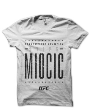 stipe UFC white tshirt