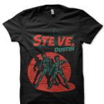 Stranger Things Steve And Dustin Black T-Shirt