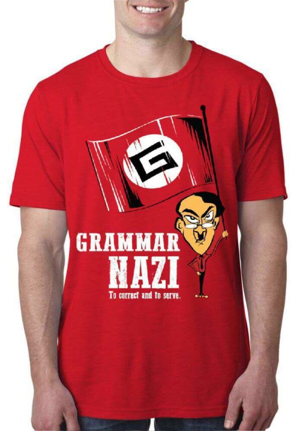 Grammer Nazi Half Sleeve Red T-Shirt