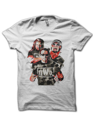 Nwo White Half Sleeve T-Shirt