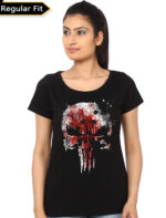 punisher girls black tshirt