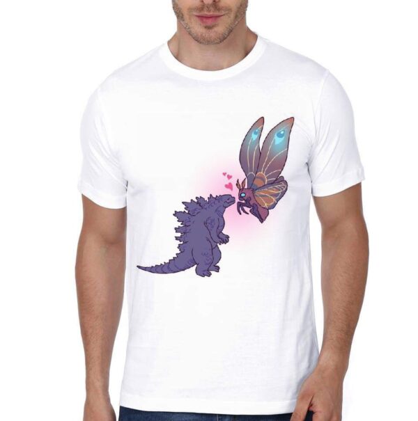 godzilla white tshirt