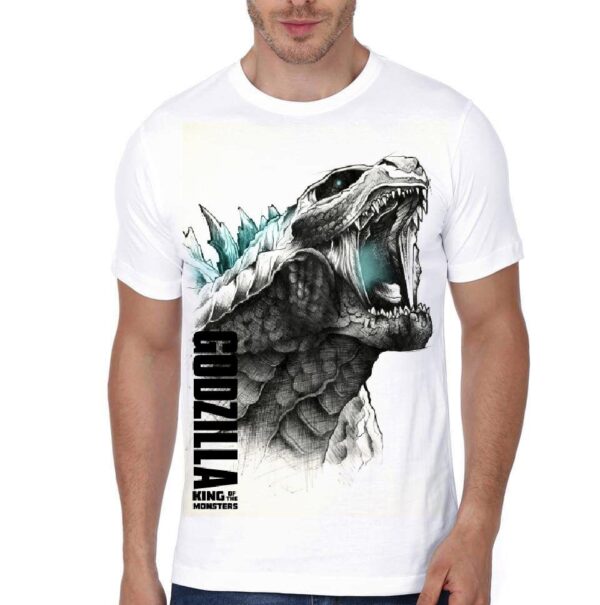 godzilla white tshirt