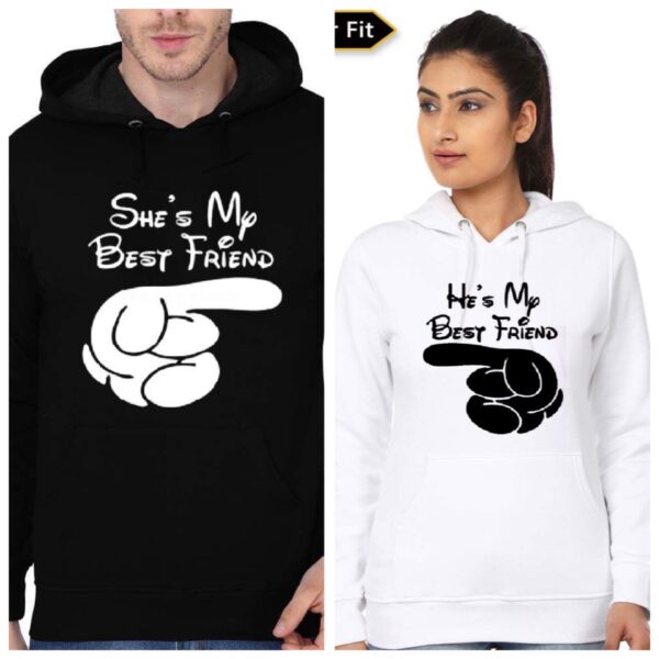 He Is My Best Friend She Is My Best Friend Hoodie